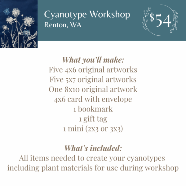 Fabric Cyanotype Workshop Jun 28