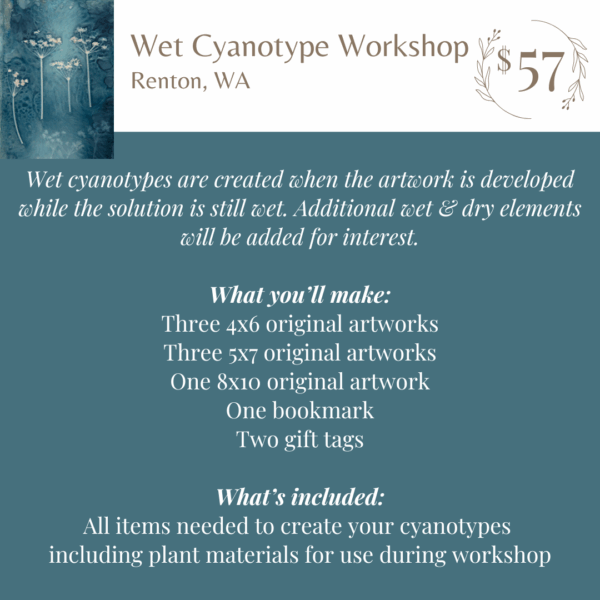 Wet Cyanotype Workshop Jun 29
